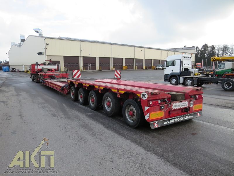 Аренда трала низкорамного 60 тонн Faymonville Gigamax 5ос - заказать в АвтоКранПроект